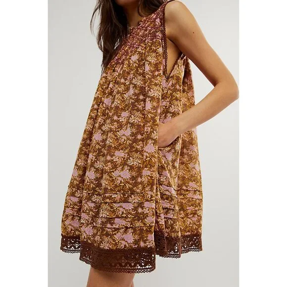 FREE PEOPLE Shea Printed Mini / Chocolate Combo - Picture 2 of 11